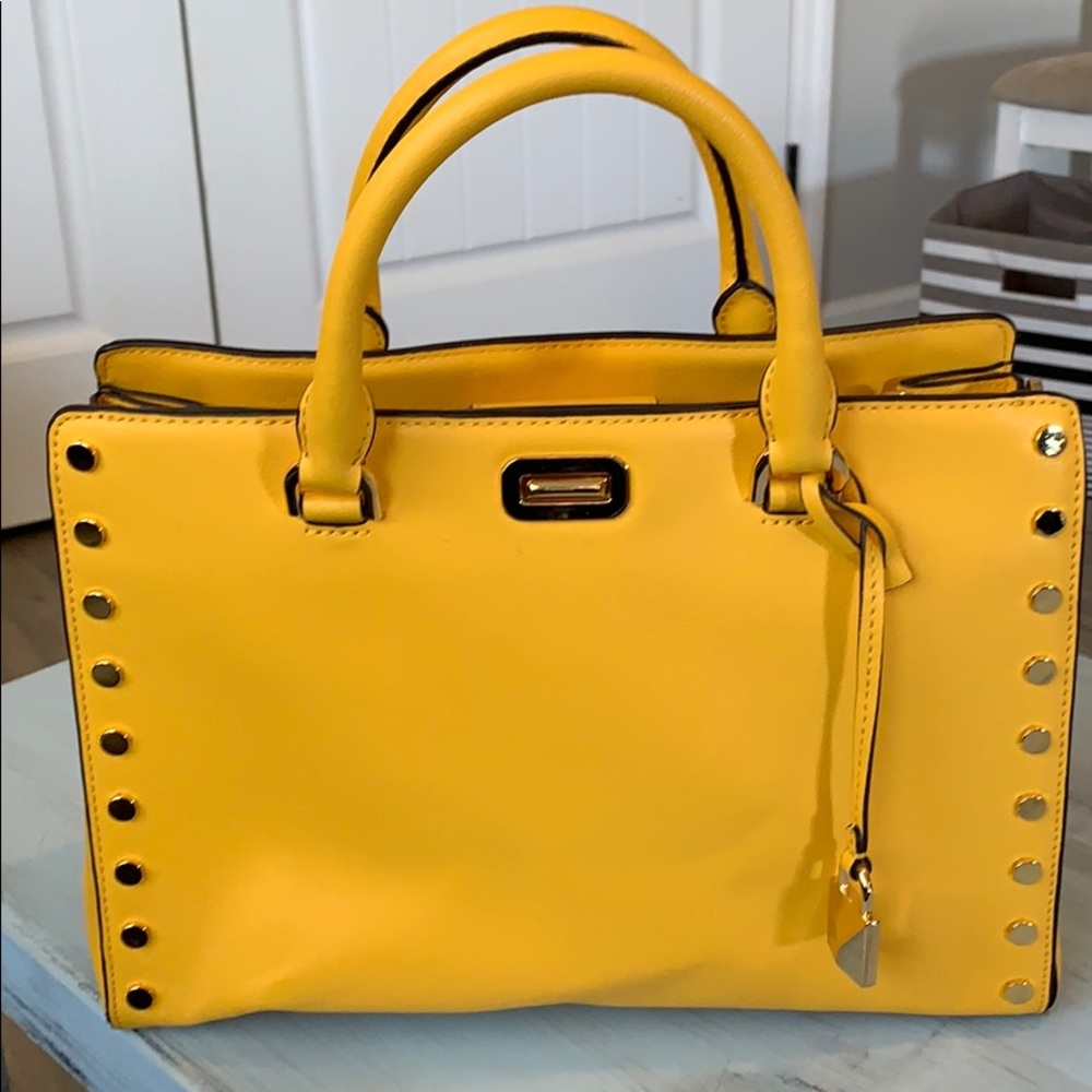 Yellow Michael Kors handbag